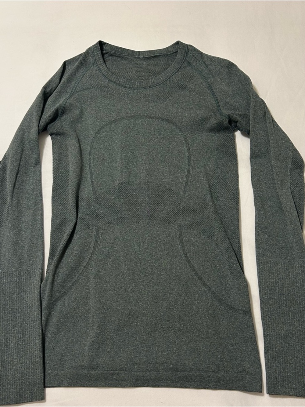lululemon athletica Long Sleeve Seamless Crew - Dark Heather Green